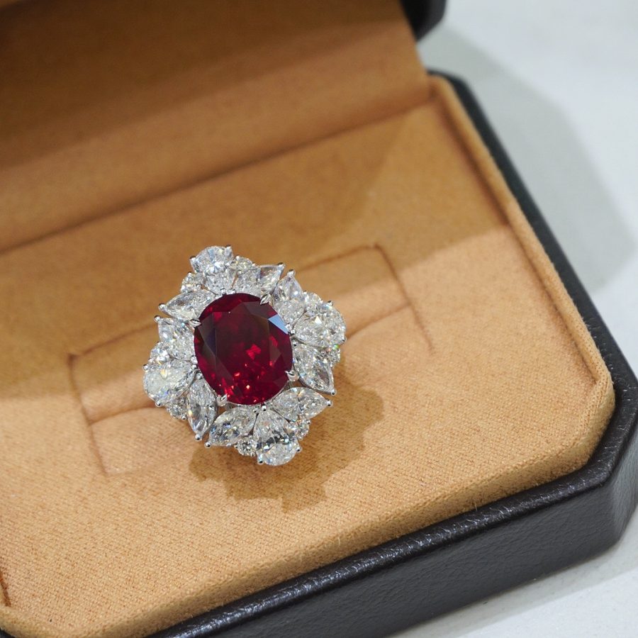 Lab-grown ruby two-wearer