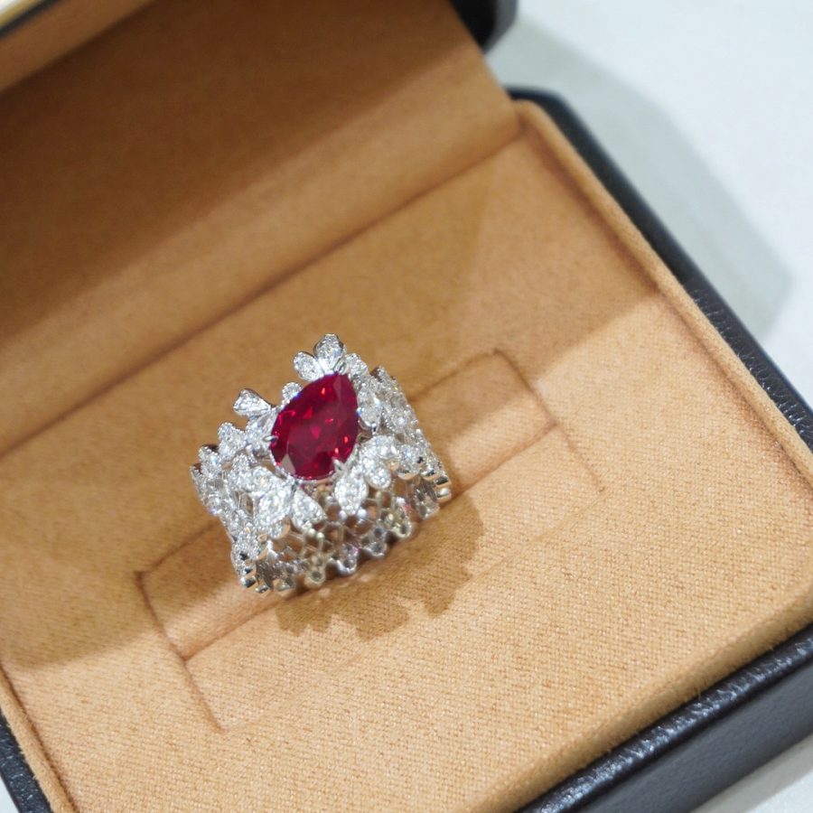 18k gold nurtured red envelope ring - Image 5