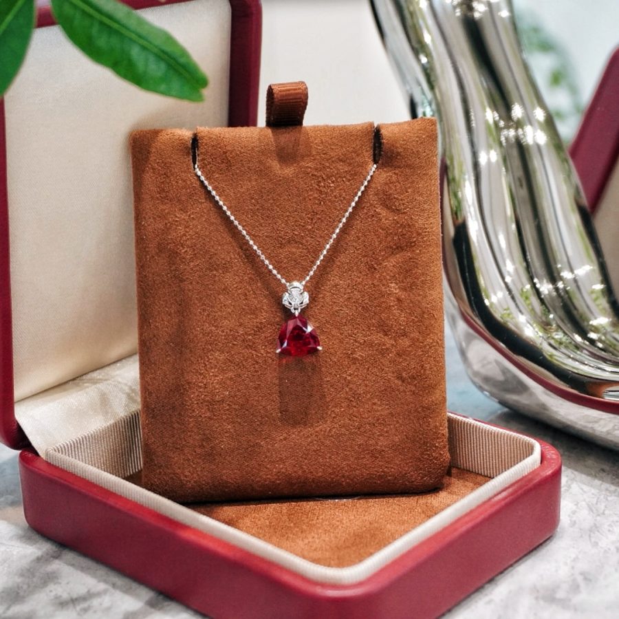 PT950 Nurtured Ruby Pendant - Image 3