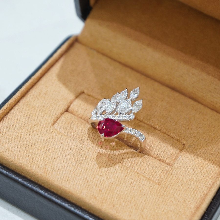 18k gold nurtured ruby ring - Image 4