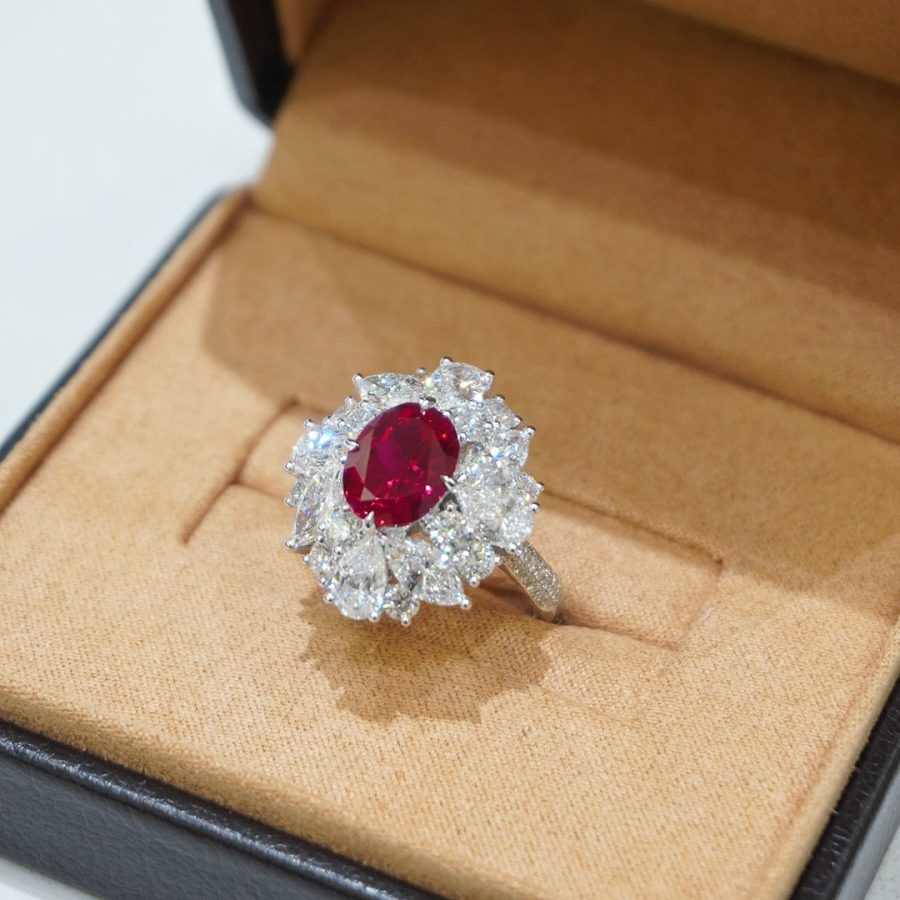 18k gold nurtured ruby ring