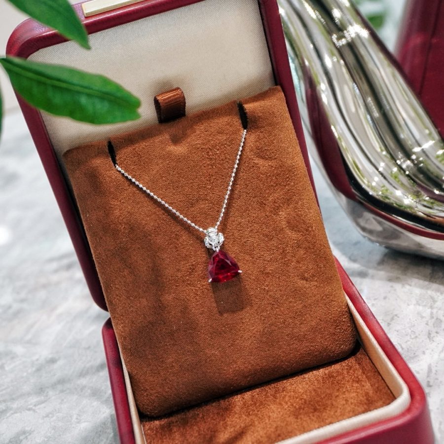 PT950 Nurtured Ruby Pendant - Image 2