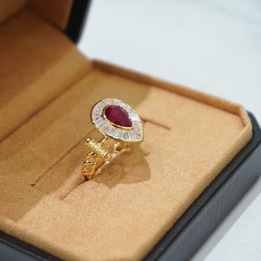 18k gold nurtured ruby ring - Image 4
