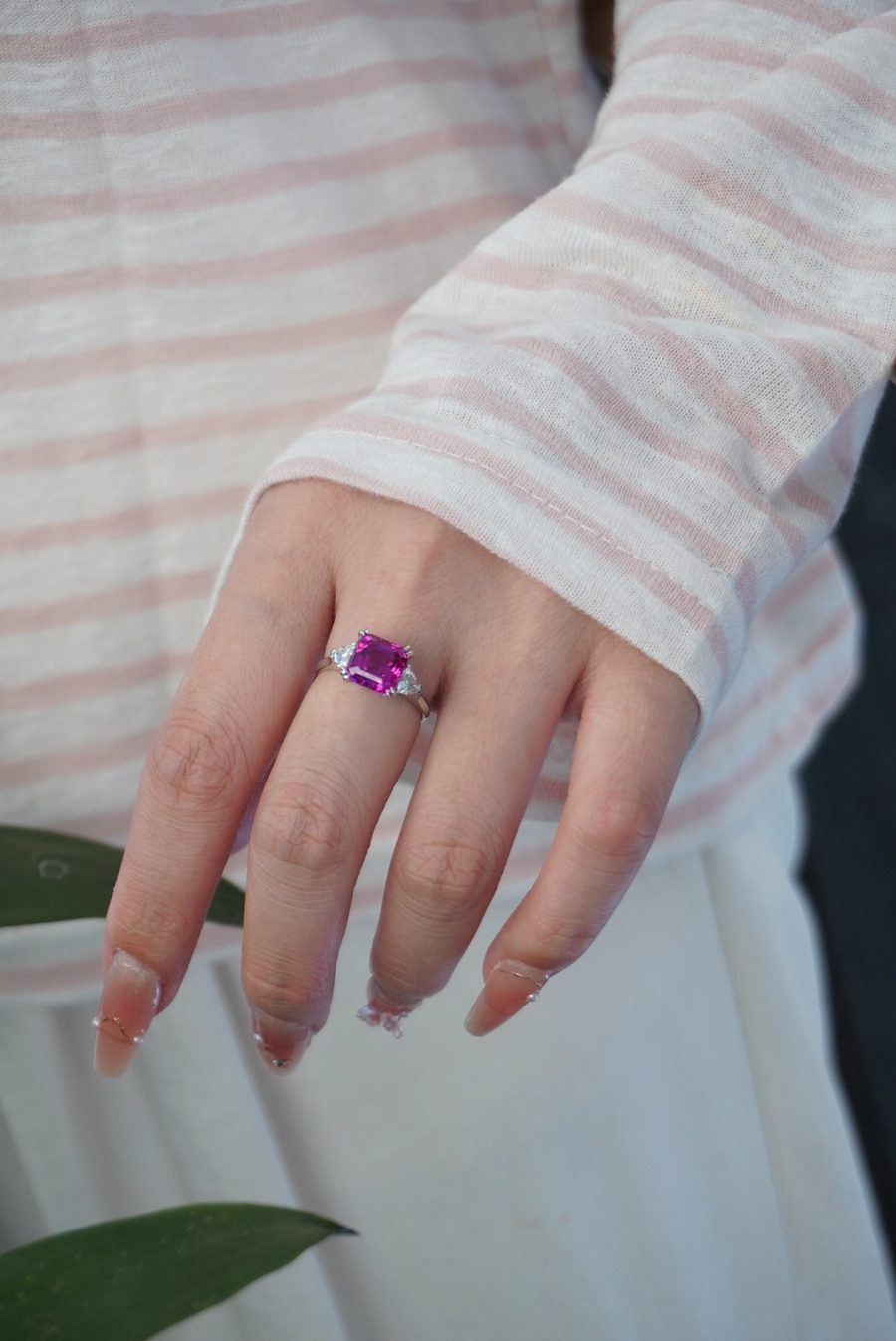 PT950 Nurture Sapphire Ring - Image 4