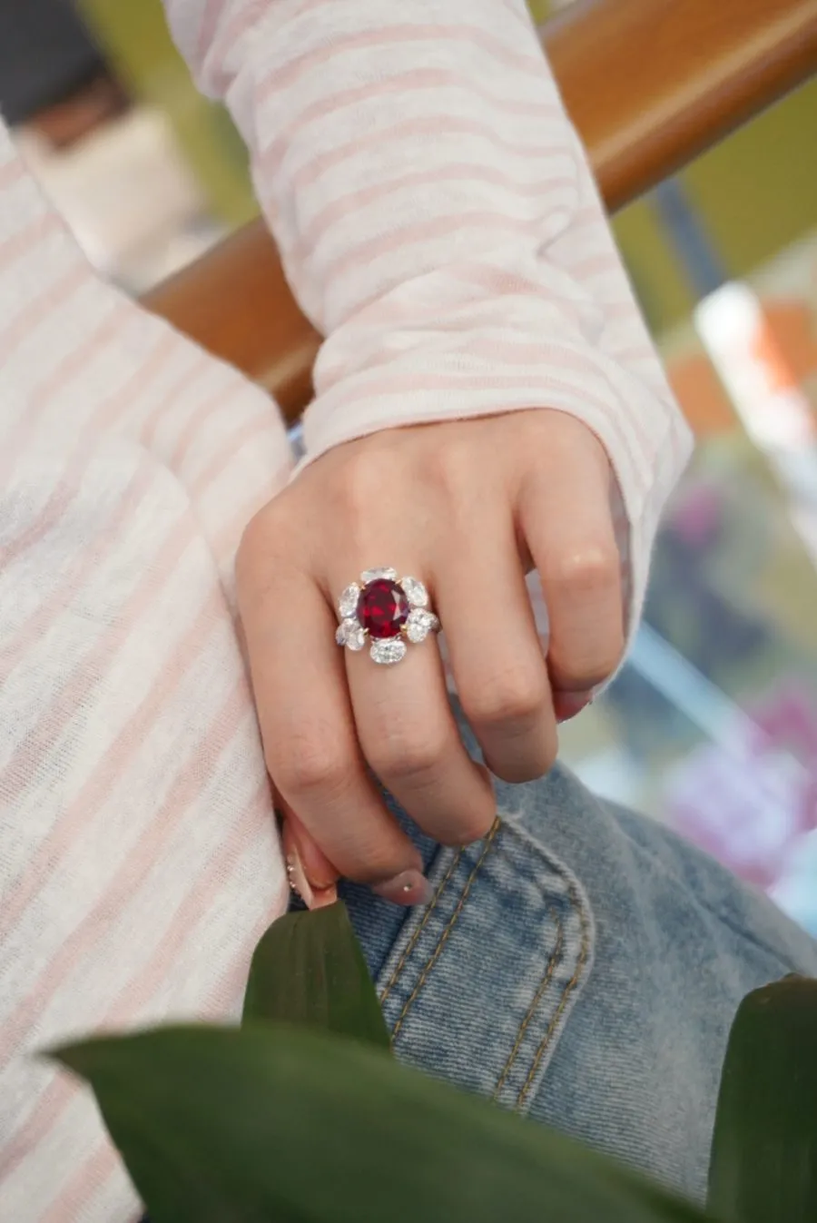 18k gold nurtured ruby ring - Image 4