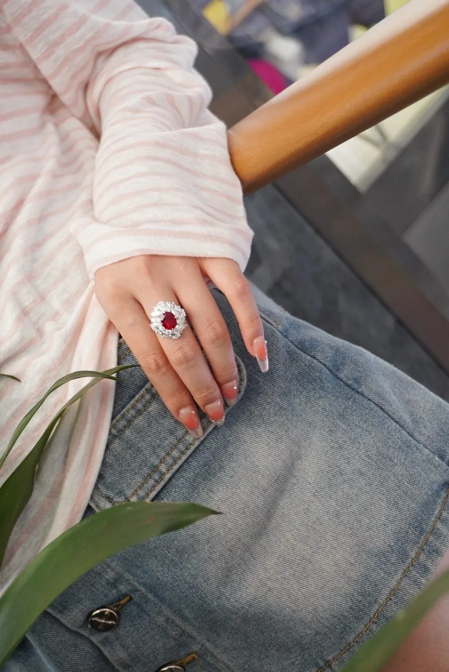 18k gold nurtured ruby ring - Image 4