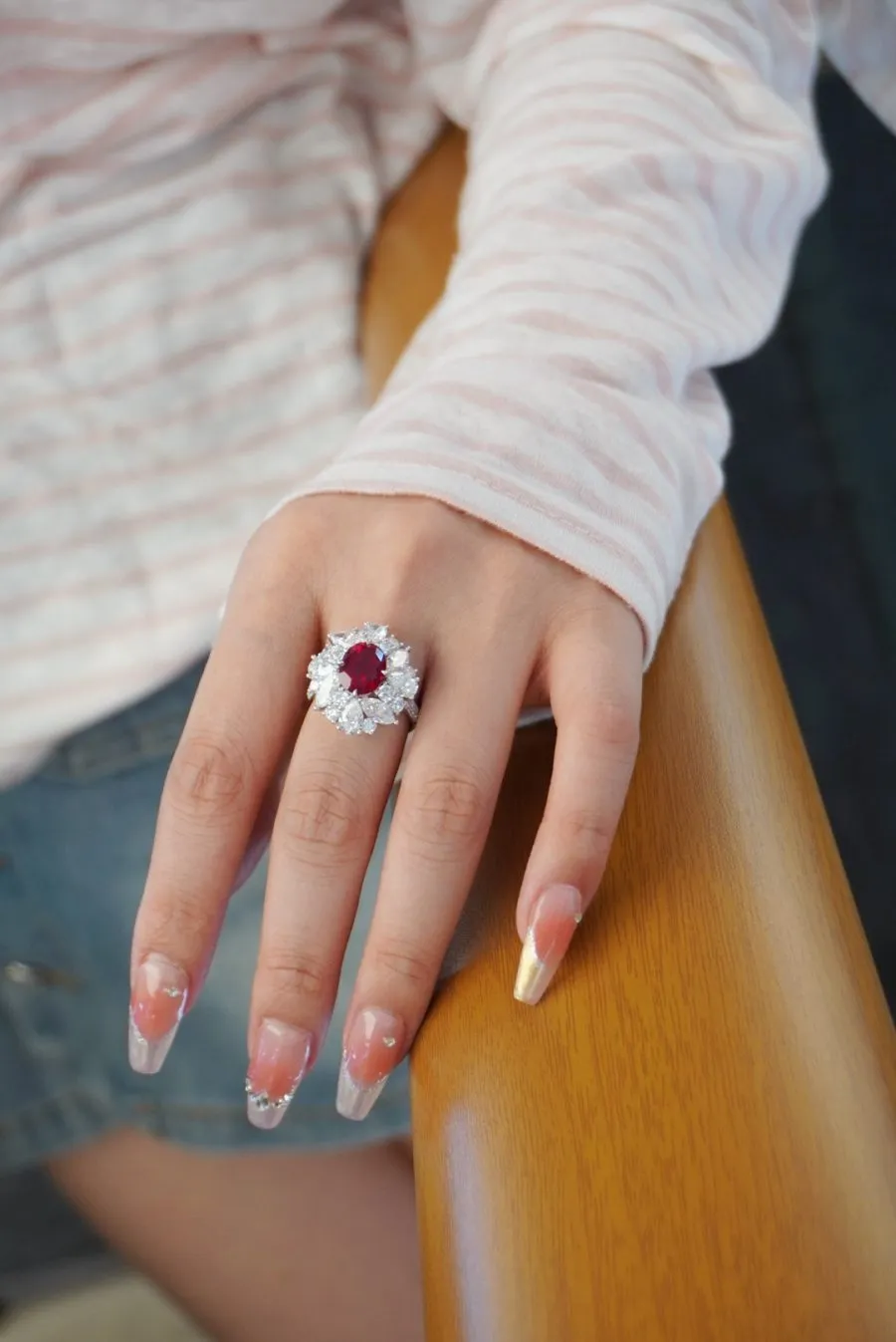18k gold nurtured ruby ring - Image 3