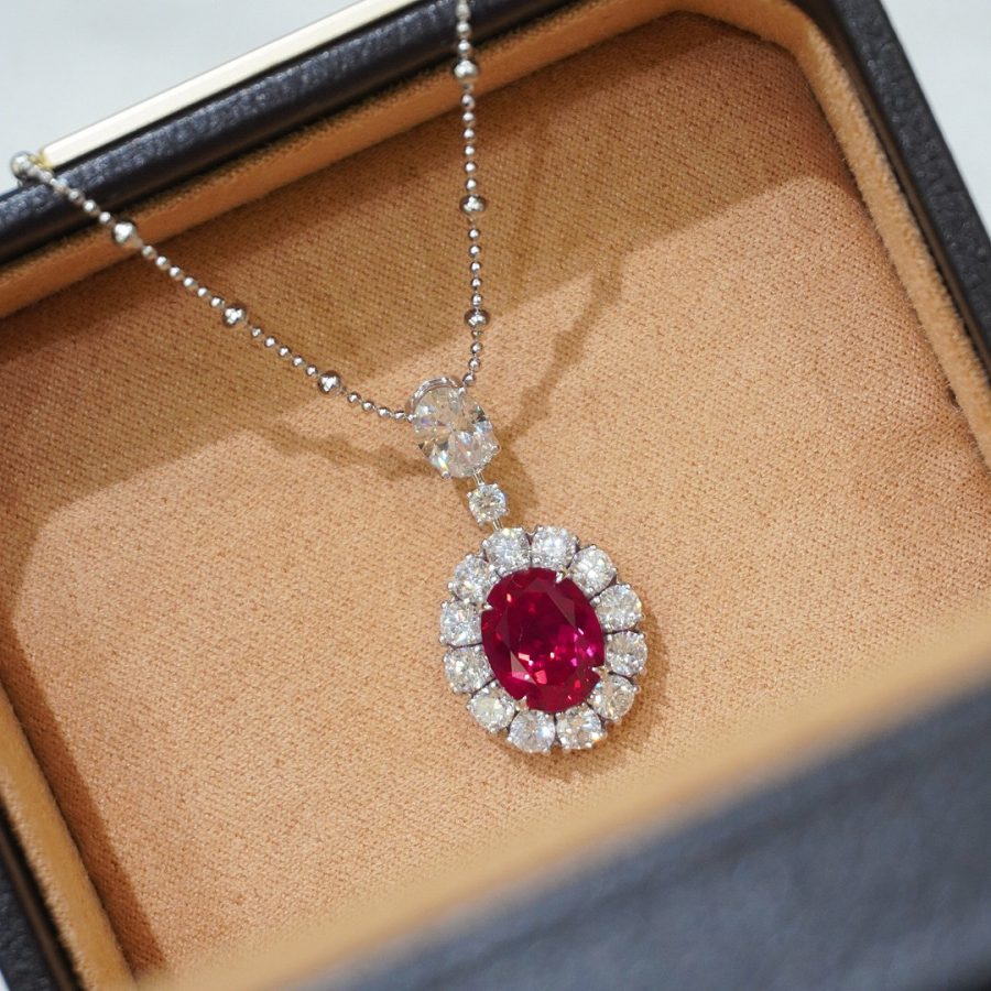 Lab-grown Ruby Pendant
