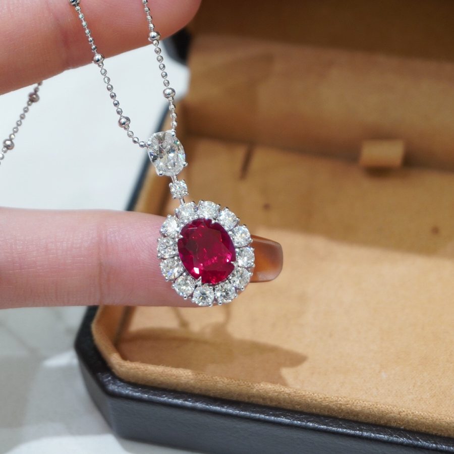 Lab-grown Ruby Pendant - Image 2